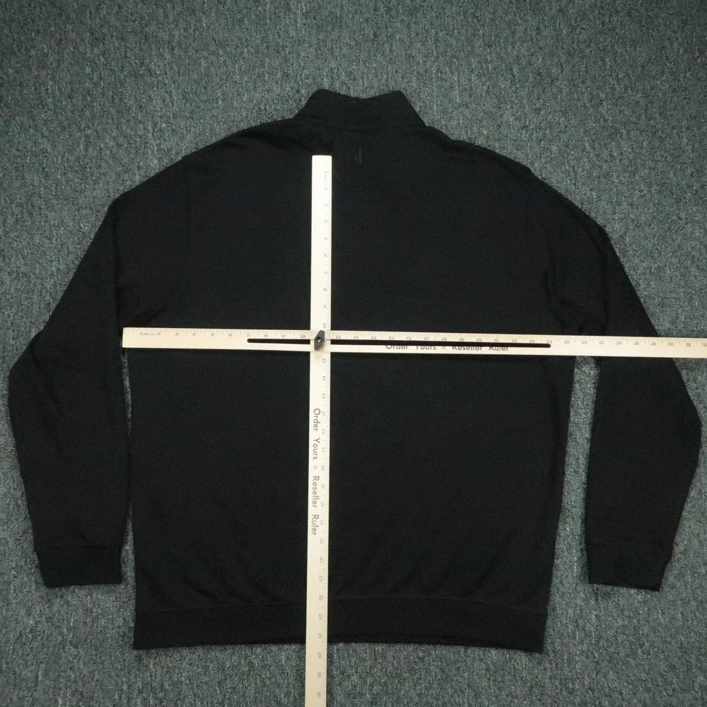 johnnie O Sweater Mens XL Black Sully Quarter Zip Pullover GMC Athletic